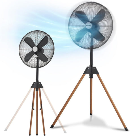 Ανεμιστήρας 50W με πτερύγια 40 cm, πτυσσόμενο τρίποδο με όψη ξύλου - Μοντέρνος σχεδιασμός