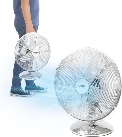 Μοντέρνος επιτραπέζιος ανεμιστήρας 40W, αθόρυβος - 3 ταχύτητες και ταλάντωση