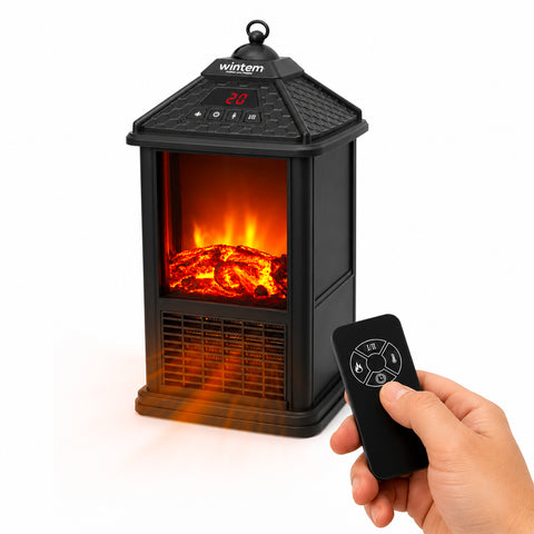 Ηλεκτρικό επιτραπέζιο τζάκι EIRA 1000W με τηλεχειριστήριο