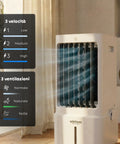 Raffrescatore Evaporativo 8,5L con Telecomando – Display LED Touch, 3 Velocità, Timer 7h e 80W