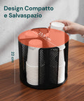 Porta Bicchieri Salvaspazio Girevole 360° con 4 Scomparti Salvaspazio