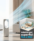 Ventilatore Senza Pale 50W Compatto con Telecomando e Spegnimento Automatico