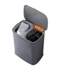 Portabiancheria Doppio 90 Litri con Coperchio Ergonomico e 2 Sacche Rimovibili