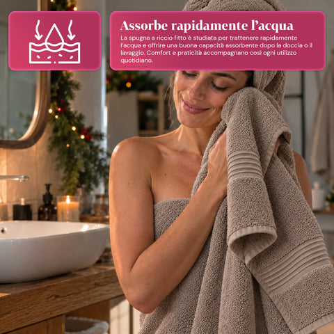 Σετ 3 πετσετών από 100% βαμβάκι – τριάδα πετσετών μπάνιου με μπανιέρας 90x140, πετσέτα 60x100 και πετσέτα επισκεπτών 40x60 cm, απαλές και απορροφητικές, 6 χρώματα