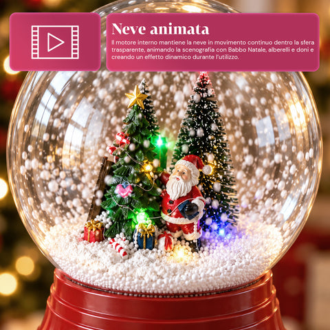 Χριστουγεννιάτικο Φανάρι με Τεχνητό Χιόνι, Μουσική και Φώτα LED – 3 Παραλλαγές: Λευκή ή Κόκκινη Σφαίρα 150 cm και Γραμματοκιβώτιο 160 cm