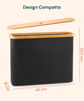 Contenitore Portarotoli con Coperchio in Bambù – Design Elegante e Pratico