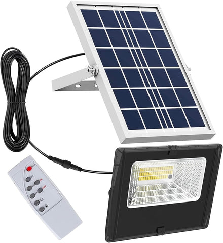 Ηλιακός προβολέας LED 40W IP66 με αισθητήρα λυκόφωτος, τηλεχειριστήριο και χρονοδιακόπτη
