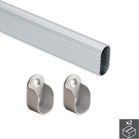 Ράβδος κρεμάστρας για ντουλάπα 30x15mm