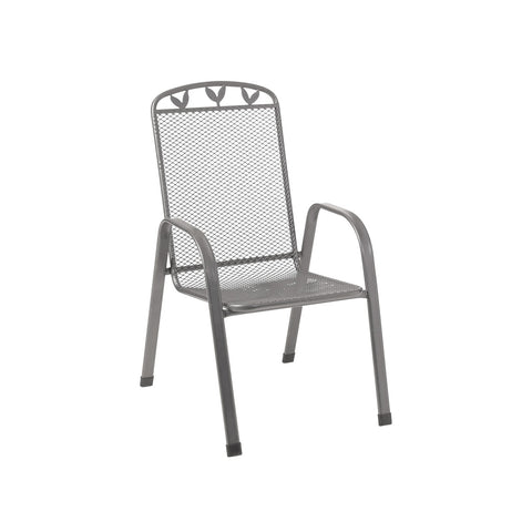 Μεταλλική καρέκλα εξωτερικού χώρου 56x69x98cm γκρι