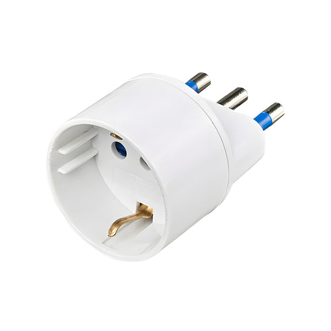 Αντάπτορας Schuko, πρίζα 2p+T, φις S17, 16a, 250v, λευκό