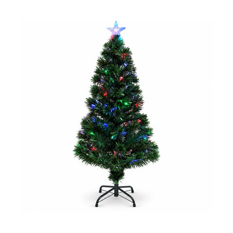 saint joy albero di natale in fibra ottica con giochi di luce e puntale a stella 2 altezze 120 e 180 cm rami in pvc alimentazione con trasformatore ean 8056819080773