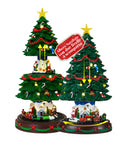 saint joy albero di natale luminoso spinpine 455 cm con villaggio e trenino rotante luci led bianco caldo musica natalizia alimentazione usb o a batterie ean 8050043127679