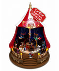 saint joy carillon natalizio animato circojoy con luci led e musica tendone circo 34 x h44 cm in plastica scena rotante alimentazione usb o a batterie ean 8050043127730