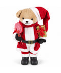 saint joy orsetto natalizio in peluche con abito rosso e bianco tre misure per decorare gli interni ean 8056819080681