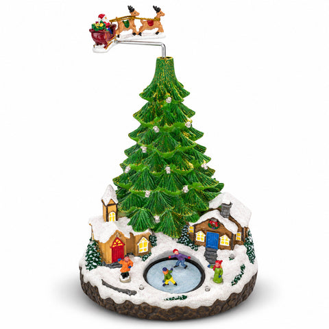 saint joy paesaggio natalizio con albero luci led musica e movimento ean 8056819081589