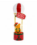 saint joy teddy skyfloat mongolfiera natalizia luminosa in metallo con orsetto luci led e funi dorate a batteria alta 37 cm con ghirlanda e agrifoglio ean 8050043127822