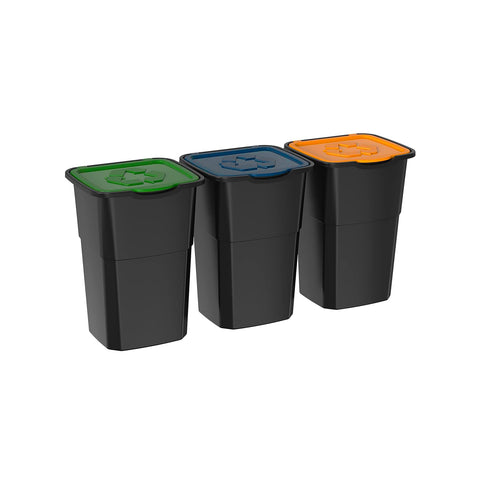 Σετ 3 κάδων ανακύκλωσης 25l