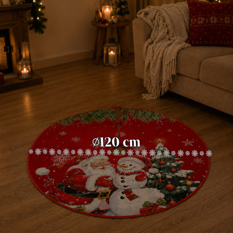 saint joy copri base albero di natale a120 cm in peluche 4 fantasie ean 8050043128331