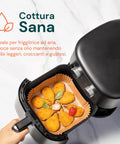 avilia home set 100 pz carta forno per friggitrice ad aria impermeabile e resistente al calore ean 8056819053265