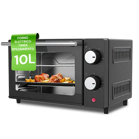 Ηλεκτρικός φούρνος με χρονοδιακόπτη 10l 650w μαύρος