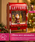 saint joy cassetta postale natalizia luminosa con effetto neve musica e luci led decorazione babbo natale in plastica 24x15x37 cm a batterie o usb ean 8050043127891