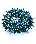 saint joy catena luminosa 180 led programmabile per interno esterno luci di natale con 8 giochi luce 7 colori disponibili cavo verde e trasformatore incluso ean 8056819081411