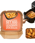 avilia home set 100 pz carta forno per friggitrice ad aria impermeabile e resistente al calore ean 8056819053265