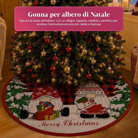 saint joy copri base albero di natale a120 cm in peluche 4 fantasie ean 8050043128331