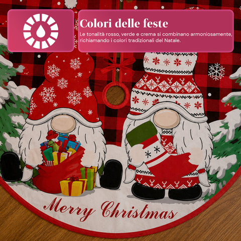 saint joy copri base albero di natale a120 cm in peluche 4 fantasie ean 8050043128331