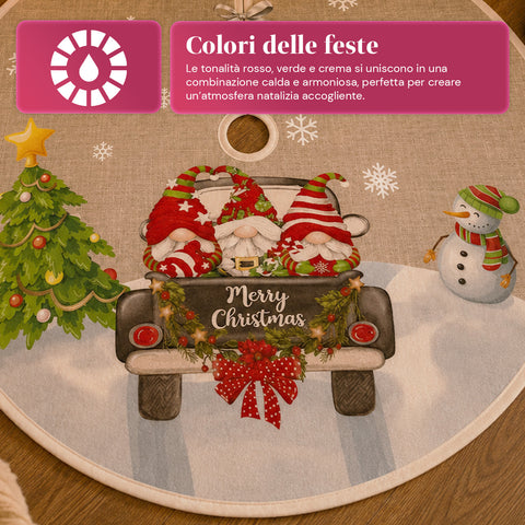 saint joy copri base albero di natale a120 cm in peluche 4 fantasie ean 8050043128331