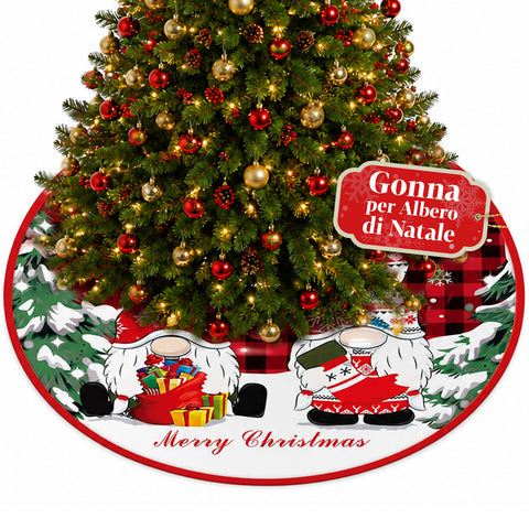 saint joy copri base albero di natale a120 cm in peluche 4 fantasie ean 8050043128331