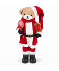 saint joy orsetto natalizio in peluche con abito rosso e bianco tre misure per decorare gli interni ean 8056819080681