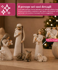 saint joy presepe moderno 6 pezzi in resina effetto intagliato ean 8050043128164