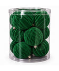 saint set 12 palline di natale vellutate 8 cm tre trame diverse in ogni confezione 3 colori disponibili sfere opache per albero e decorazioni ean 8056819080742