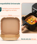 avilia home set 100 pz carta forno per friggitrice ad aria impermeabile e resistente al calore ean 8056819053265