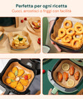 avilia home set 100 pz carta forno per friggitrice ad aria impermeabile e resistente al calore ean 8056819053265