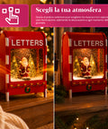 saint joy cassetta postale natalizia luminosa con effetto neve musica e luci led decorazione babbo natale in plastica 24x15x37 cm a batterie o usb ean 8050043127891