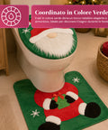saint joy copriwater natalizio set 2 pezzi babbo natale con tappeto verde ean 8050043128034