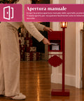 saint joy deerpost cassetta portalettere natalizia con lanterna led e sportello posteriore decorazione in metallo con cartello appeso alta 925 cm ean 8050043127815