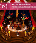 saint joy carillon natalizio animato circojoy con luci led e musica tendone circo 34 x h44 cm in plastica scena rotante alimentazione usb o a batterie ean 8050043127730