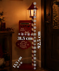 saint joy deerpost cassetta portalettere natalizia con lanterna led e sportello posteriore decorazione in metallo con cartello appeso alta 925 cm ean 8050043127815