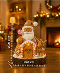 saint joy santa ginger decorazione natalizia babbo natale pan di zenzero santa ginger con luci led musica e porta apribile casetta luminosa in resina 206 cm ean 8050043127631