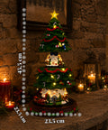 saint joy albero di natale luminoso spinpine 455 cm con villaggio e trenino rotante luci led bianco caldo musica natalizia alimentazione usb o a batterie ean 8050043127679
