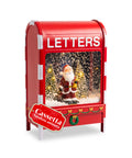 saint joy cassetta postale natalizia luminosa con effetto neve musica e luci led decorazione babbo natale in plastica 24x15x37 cm a batterie o usb ean 8050043127891