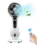 Ventilatore Nebulizzatore a Colonna con 3 Velocità, Telecomando e Serbatoio 2,3L Funzione Antizanzare Ionizzante Bianco -DCG-Ean-8054890610421