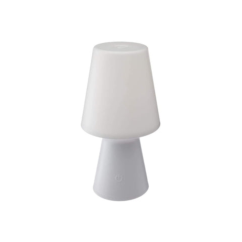 Λευκή λάμπα LED με μπαταρία 23cm