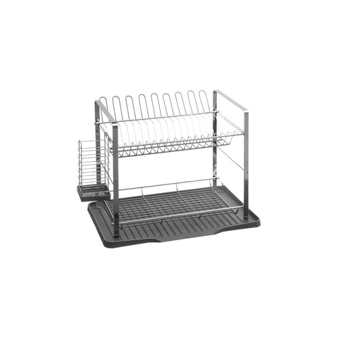 Μεταλλική στραγγίστρα πιάτων με 2 ράφια 50x34x30,5cm
