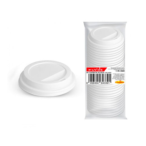 Σετ 50 καπάκια μίας χρήσης για ποτήρια 180/210ml