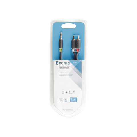 Στερεοφωνικό καλώδιο M 3,5 Mm - 2x Rca M 0,50m