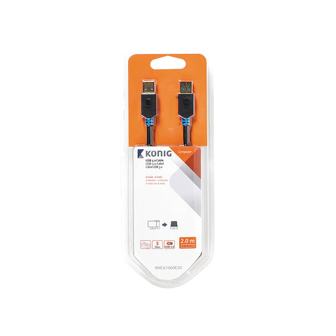 Καλώδιο Usb 3,0 αρσενικό A - αρσενικό A 2m